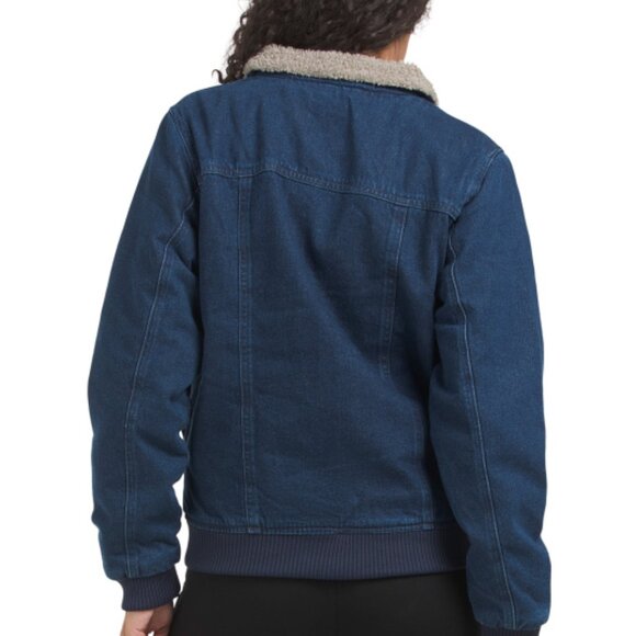 NEW CARHARTT Relaxed Fit Denim Sherpa Lined Jacket Denim for women 563mn - Picture 3 of 6